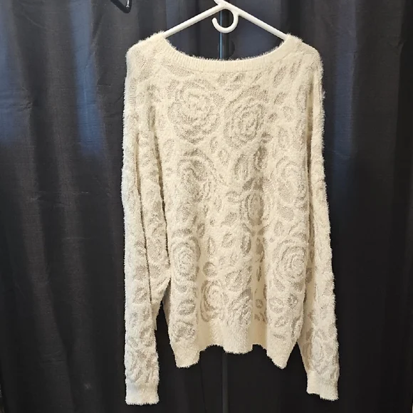 Laura Ashley Cream Textured Sweater - Picture 3 of 6
